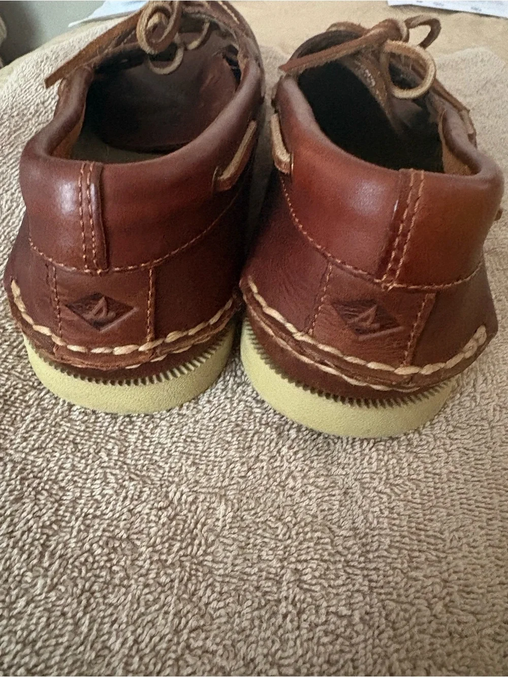Sperry Men’s Chestnut Brown Leather Boat Shoes